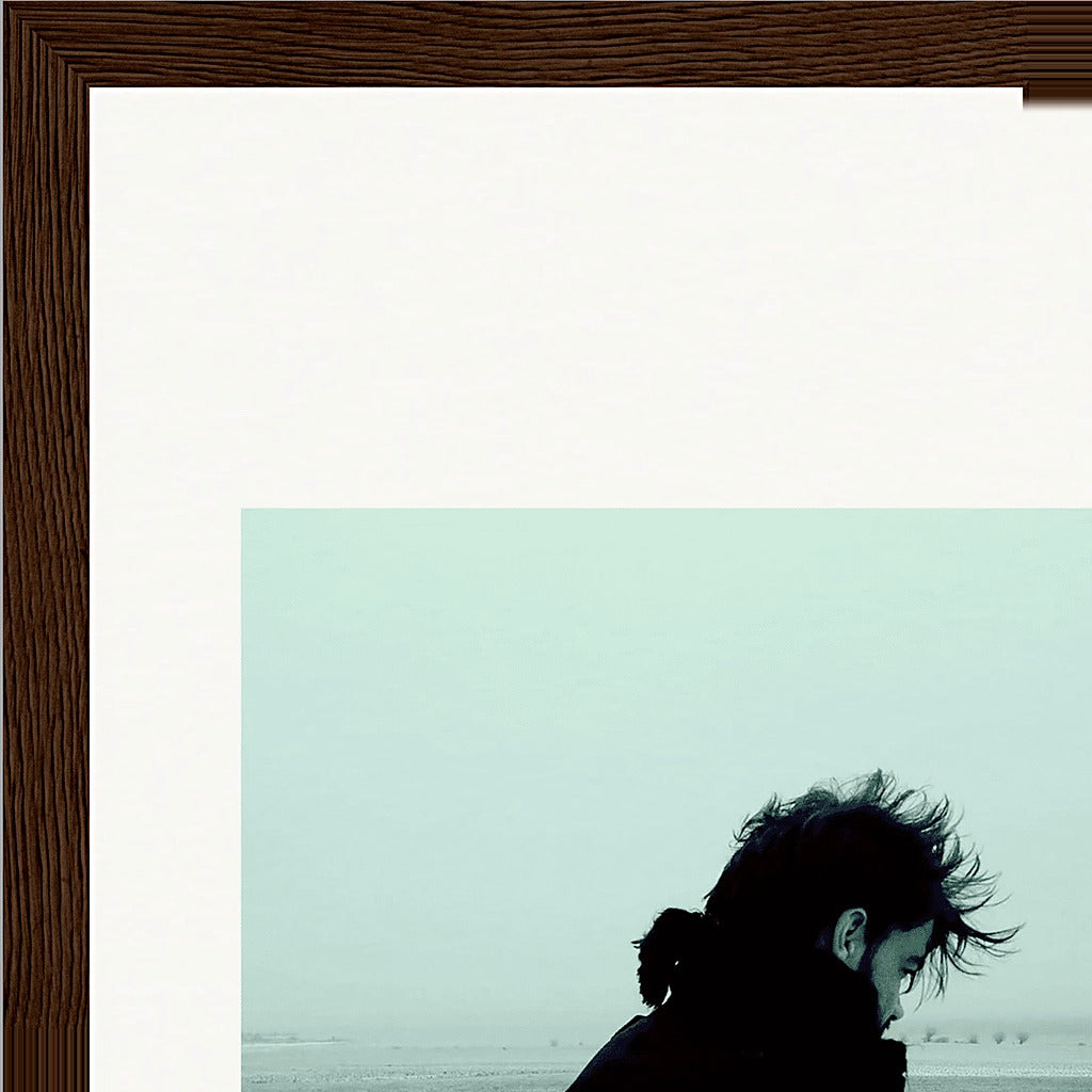 Misty Mind Framed print 21x29.7 cm / 8x12" Dark wood frame corner detail