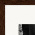 This is Where He Stood Framed print 21x29.7 cm / 8x12" Dark wood frame corner detail