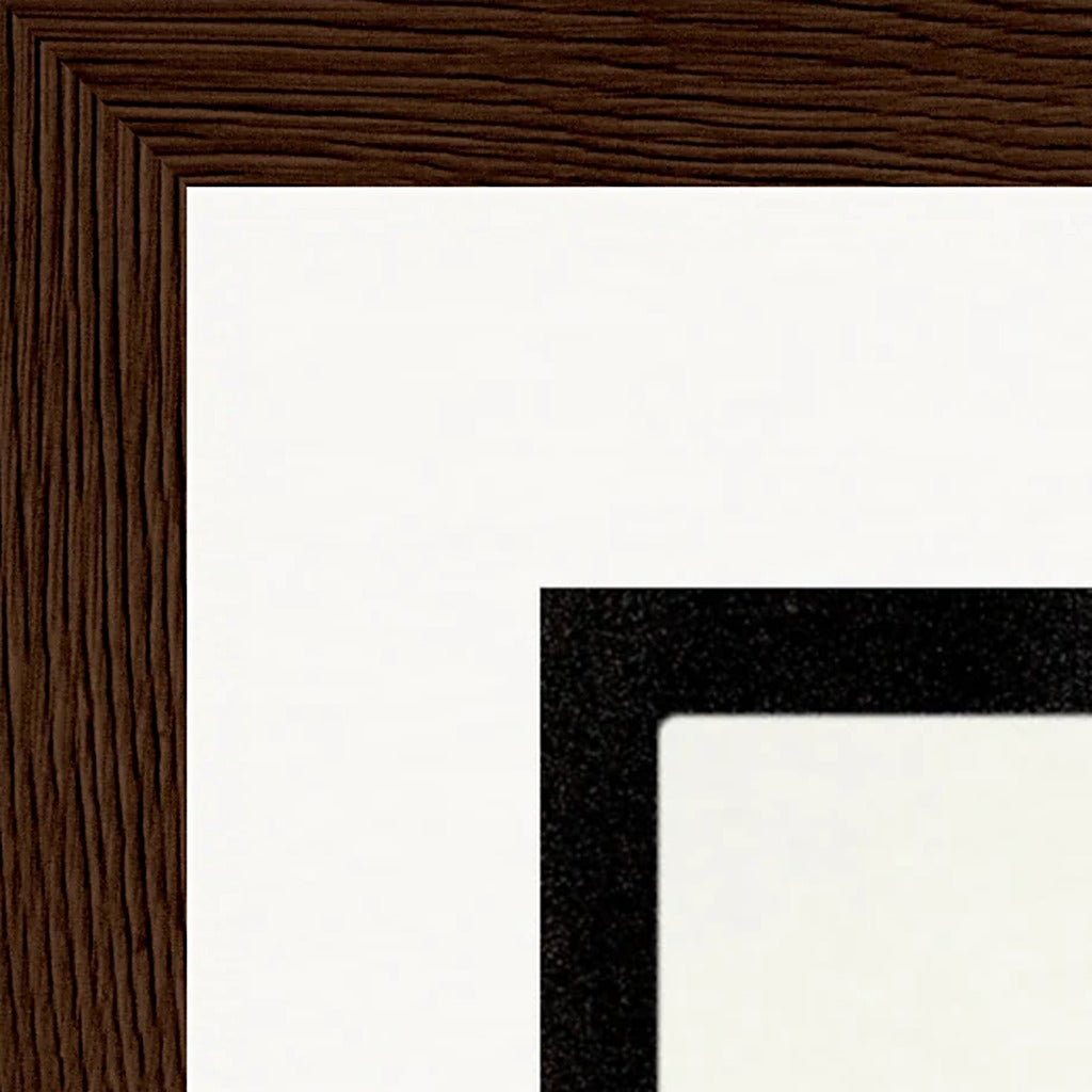 Little Secret Framed print 21x29.7 cm / 8x12" Dark wood frame corner detail