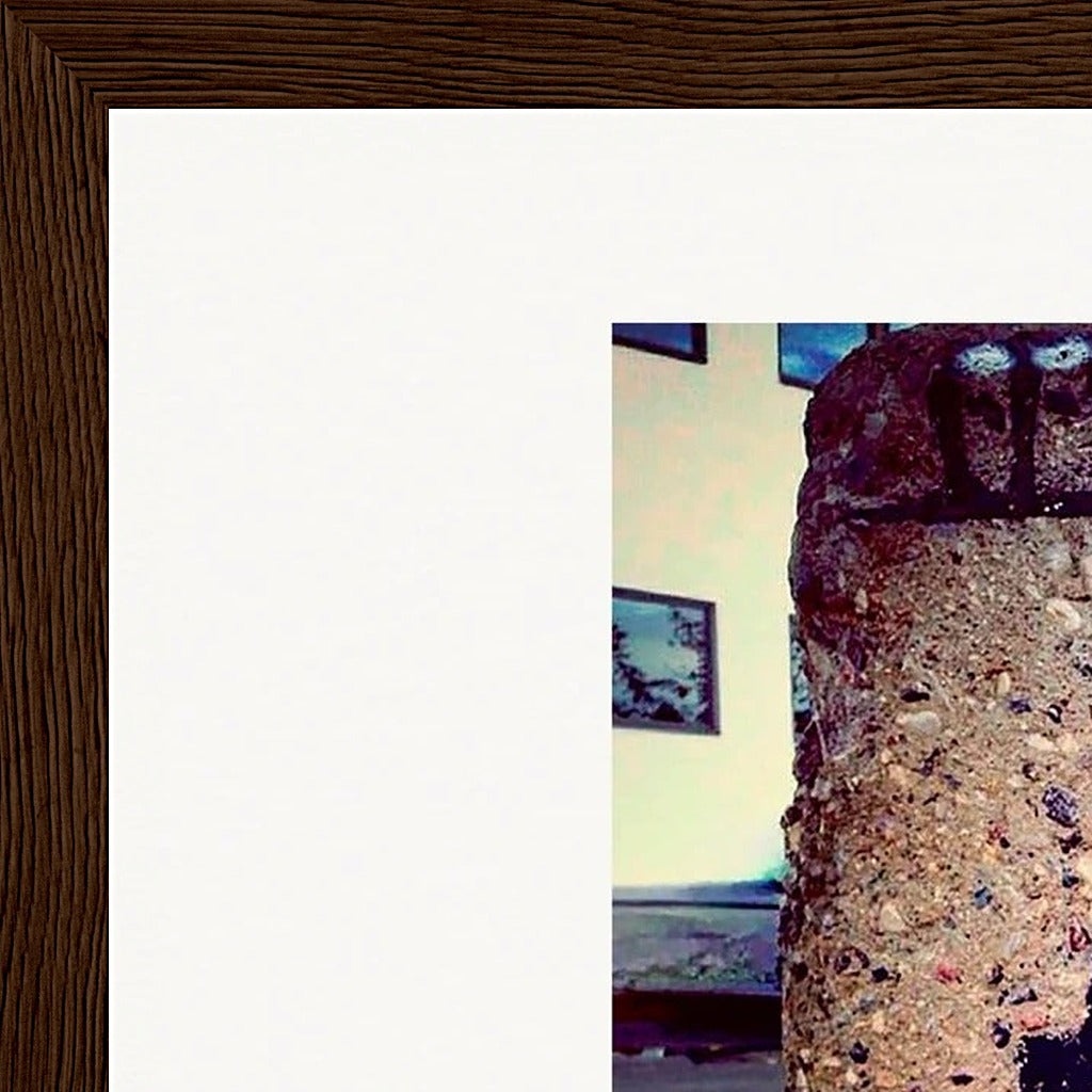 Wash It Framed print 21x29.7 cm / 8x12" Dark wood frame corner detail