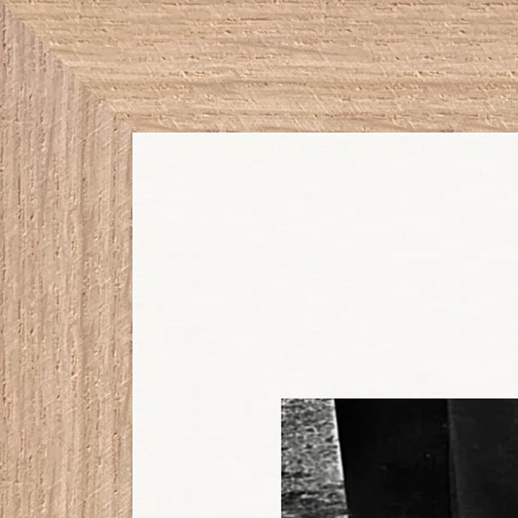 This is Where He Stood Framed print 21x29.7 cm / 8x12" Wood frame corner detail