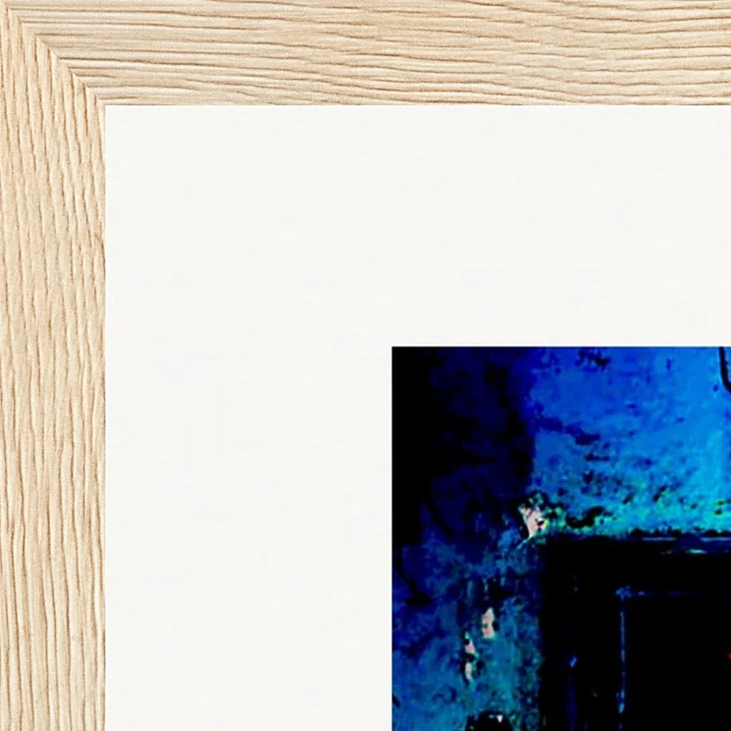 Web of Colours Framed print 21x29.7 cm / 8x12" Wood frame corner detail