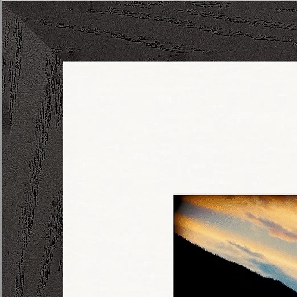 Cosmic Reflections Framed print 27x35 cm / 11x14″ Black frame corner detail
