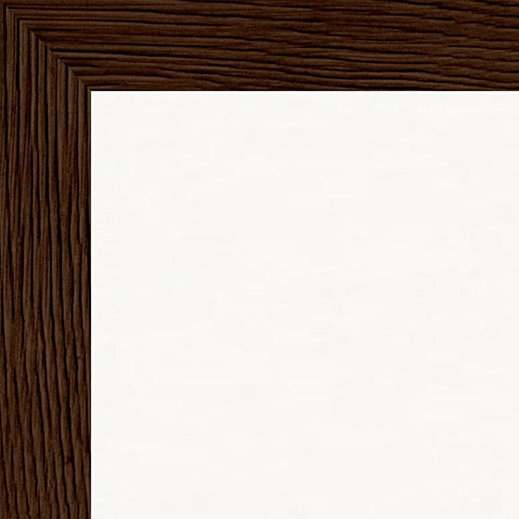 Emerald Storms Framed print 27x35 cm / 11x14″ Dark wood frame corner detail