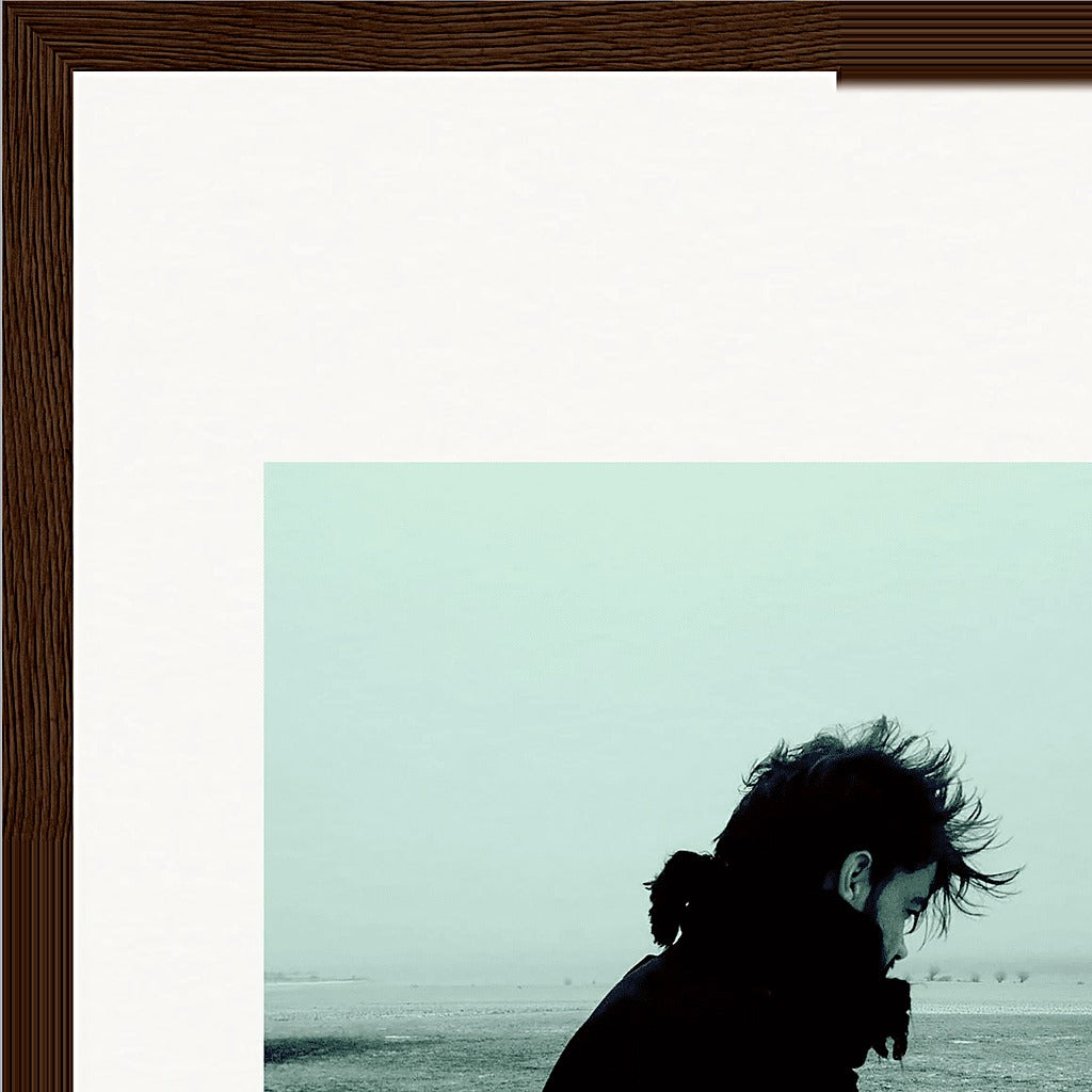Misty Mind Framed print 27x35 cm / 11x14″ Dark wood frame corner detail