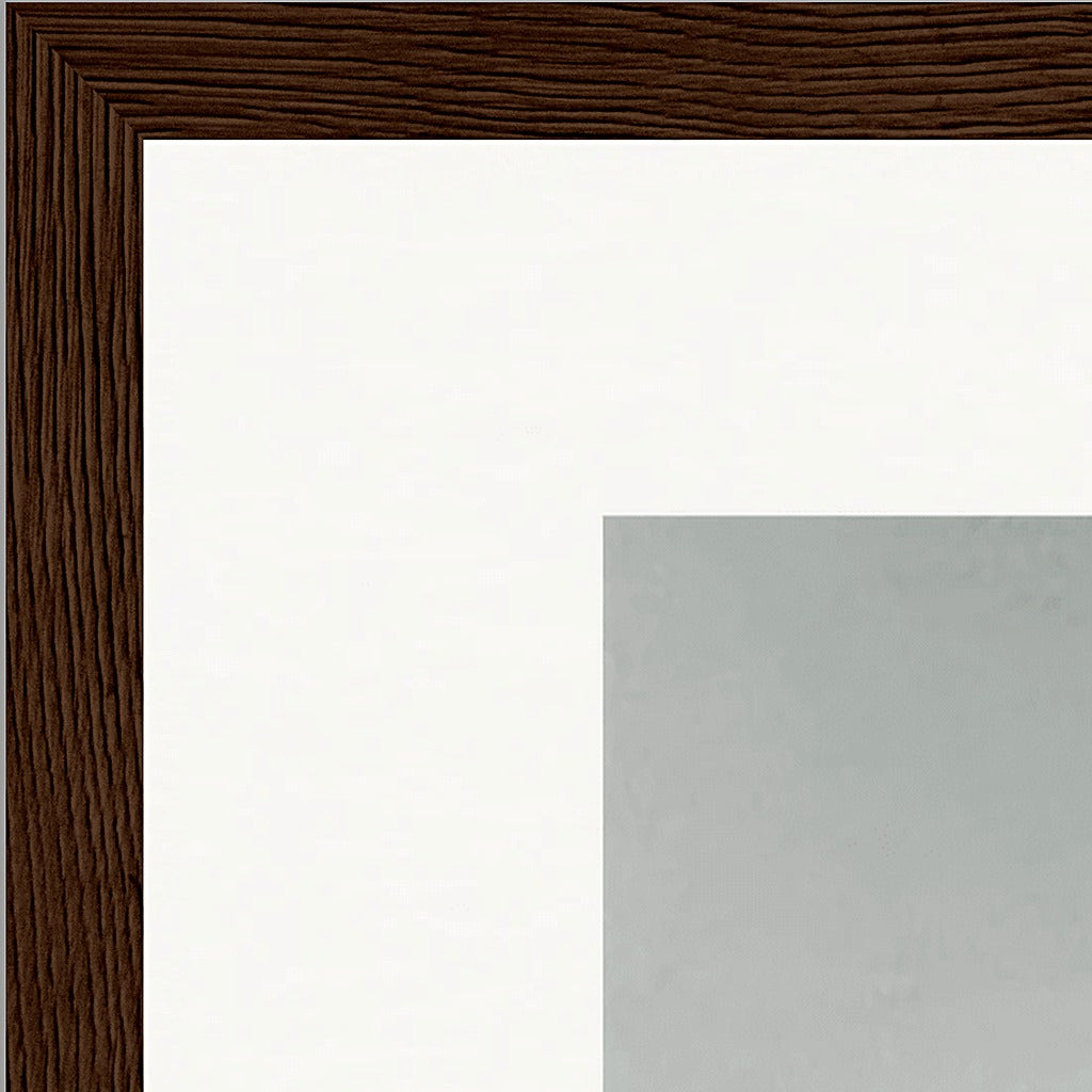 Everyday Hero Framed print 27x35 cm / 11x14″ Dark wood frame corner detail