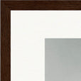 Everyday Hero Framed print 27x35 cm / 11x14″ Dark wood frame corner detail