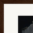 Never too Late Framed print 27x35 cm / 11x14″ Dark wood frame corner detail