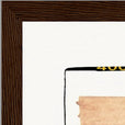 Kiss My Ass Framed print 27x35 cm / 11x14″ Dark wood frame corner detail