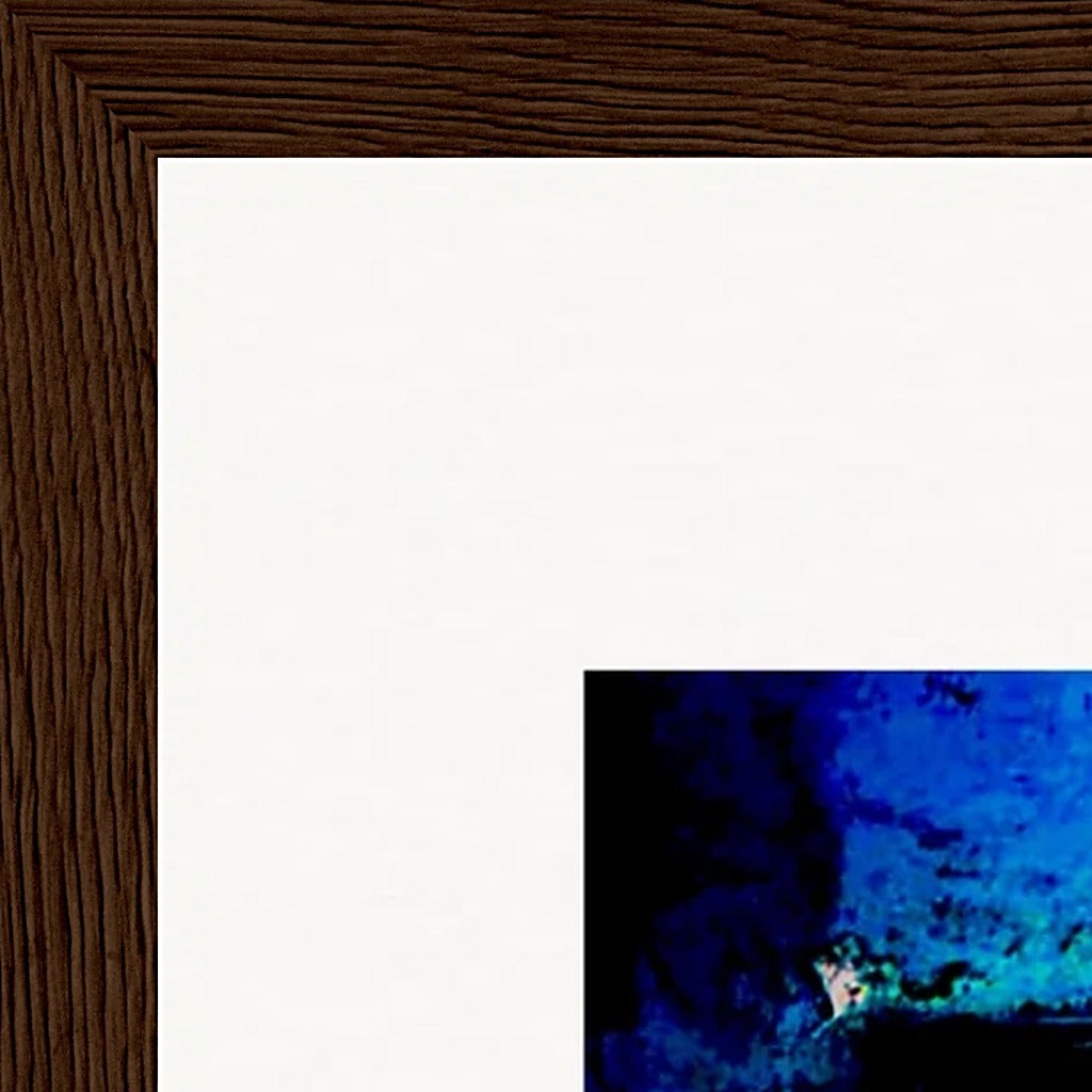 Web of Colours Framed print 27x35 cm / 11x14″ Dark wood frame corner detail