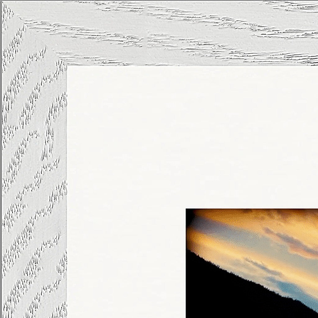 Cosmic Reflections Framed print 27x35 cm / 11x14″ White frame corner detail