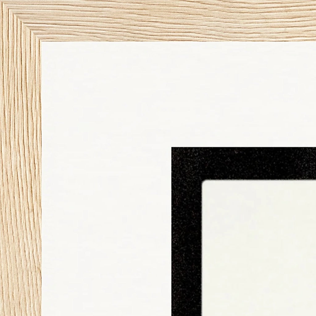 Little Secret Framed print 27x35 cm / 11x14″ Wood frame corner detail
