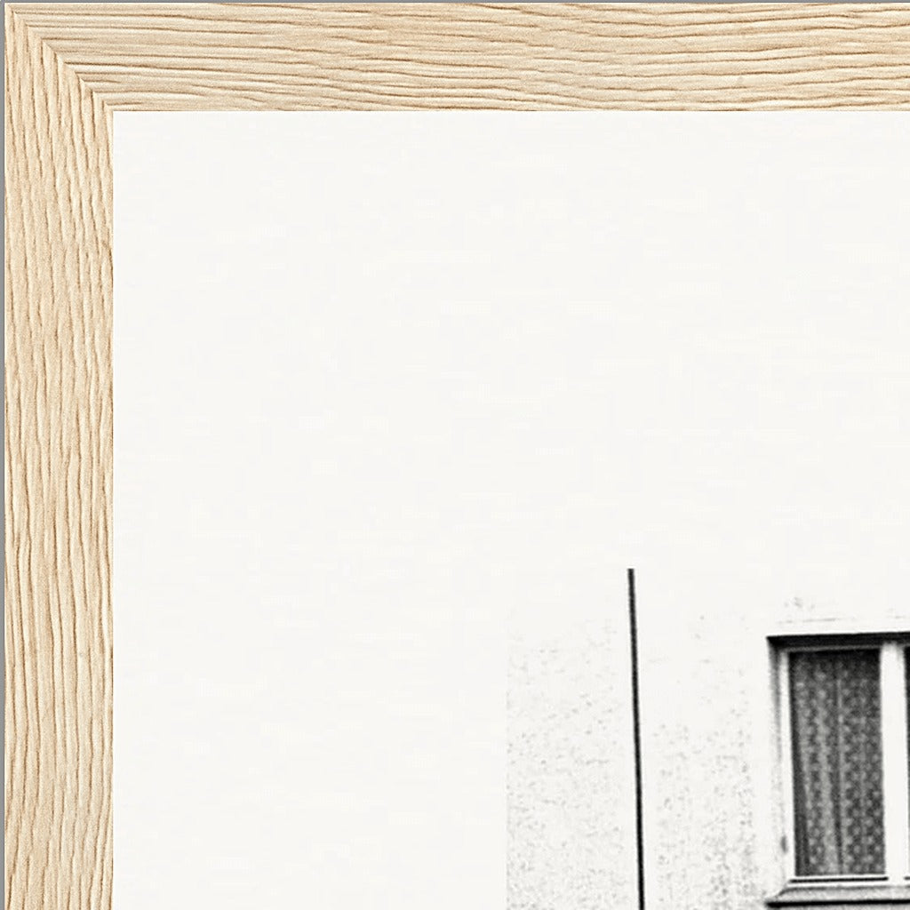 The Urban Matrix Framed print 27x35 cm / 11x14″ Wood frame corner detail