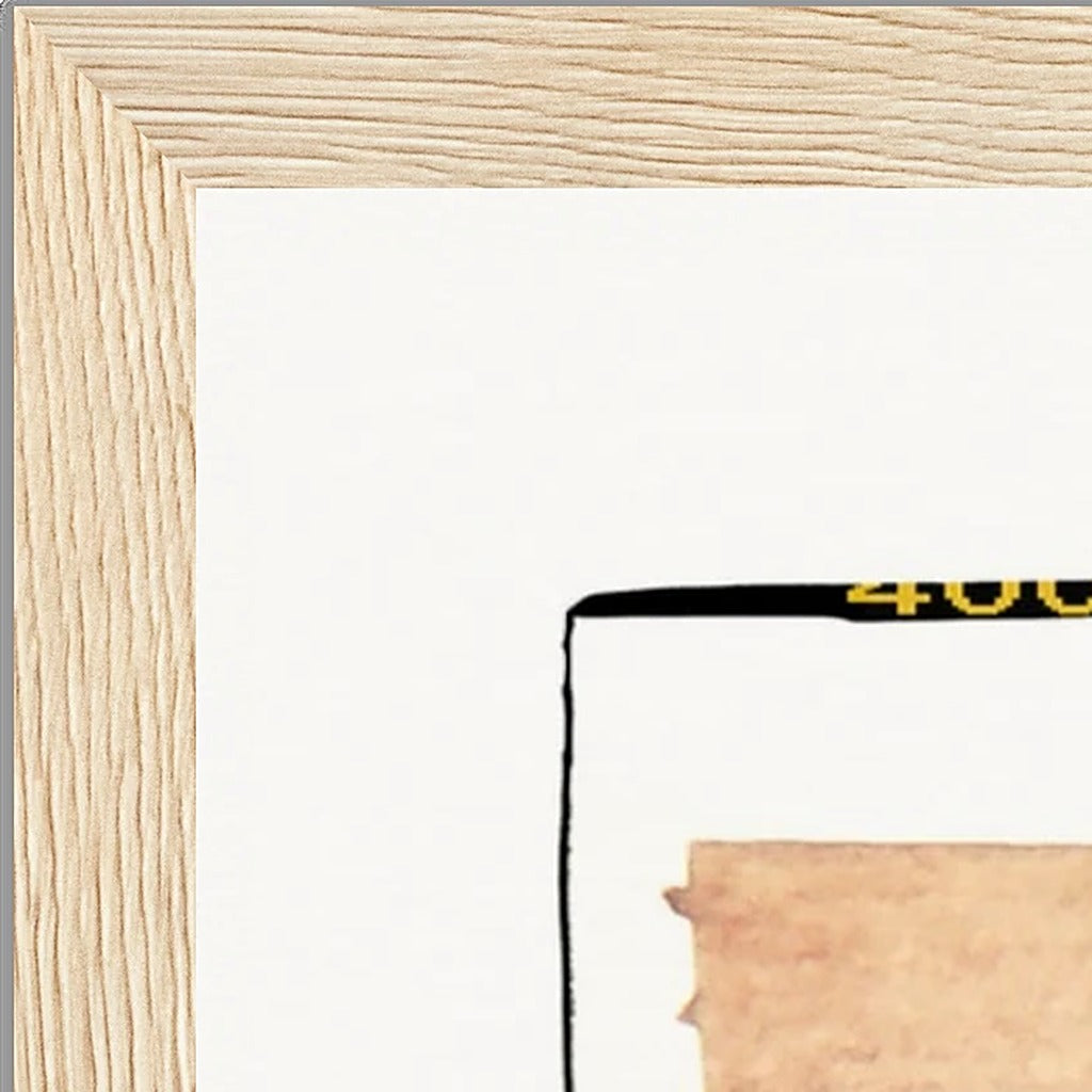 Kiss My Ass Framed print 27x35 cm / 11x14″ Wood frame corner detail