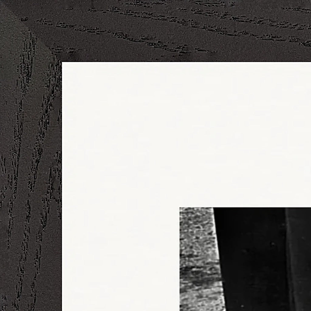 This is Where He Stood Framed print 28x43  cm / XL (11x17″) Black frame corner detail