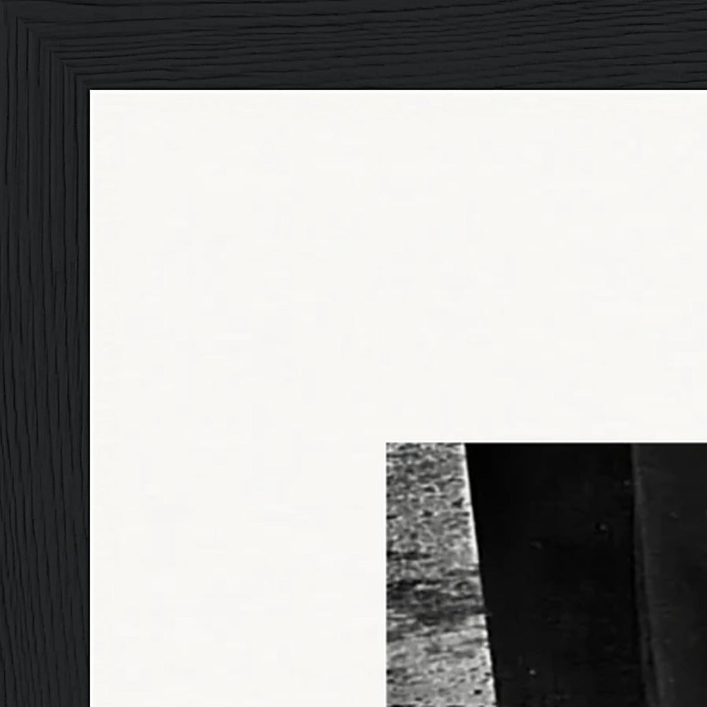 This is Where He Stood Framed print 28x43  cm / XL (11x17″) Black frame corner detail