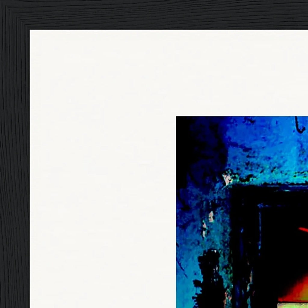 Web of Colours Framed print 28x43  cm / XL (11x17″) Black frame corner detail