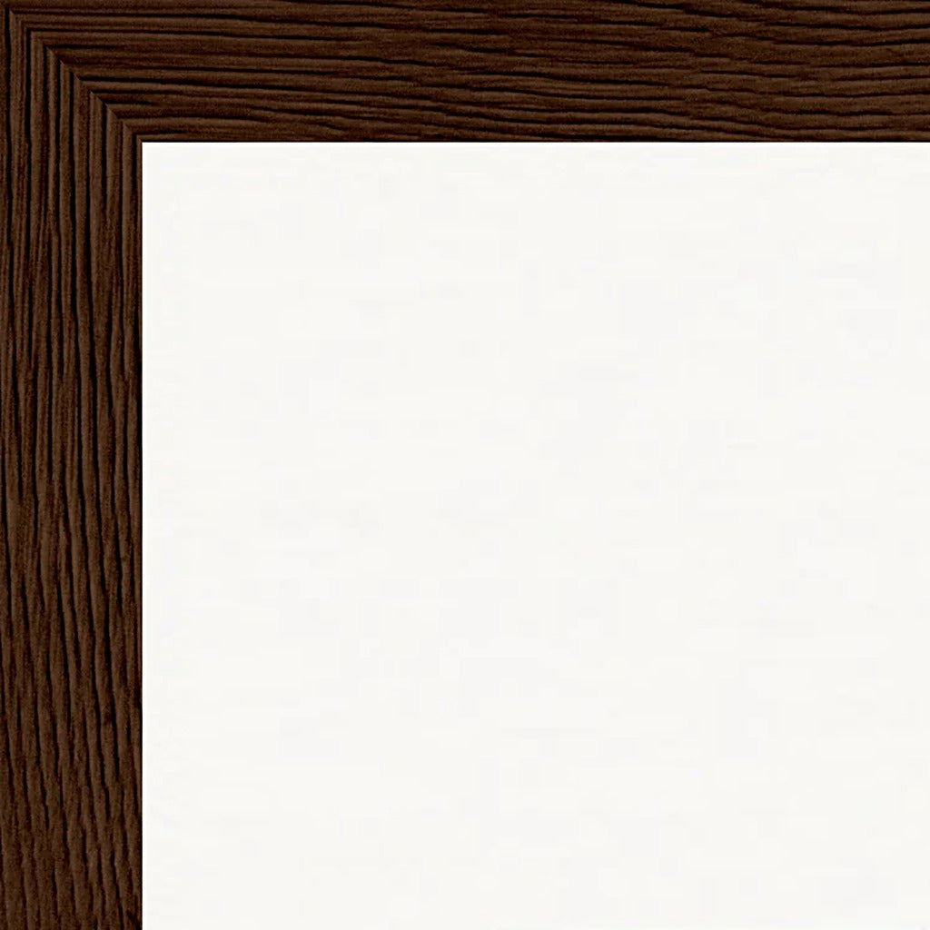 The Unwritten Path Framed print 28x43  cm / XL (11x17″) Dark wood frame corner detail