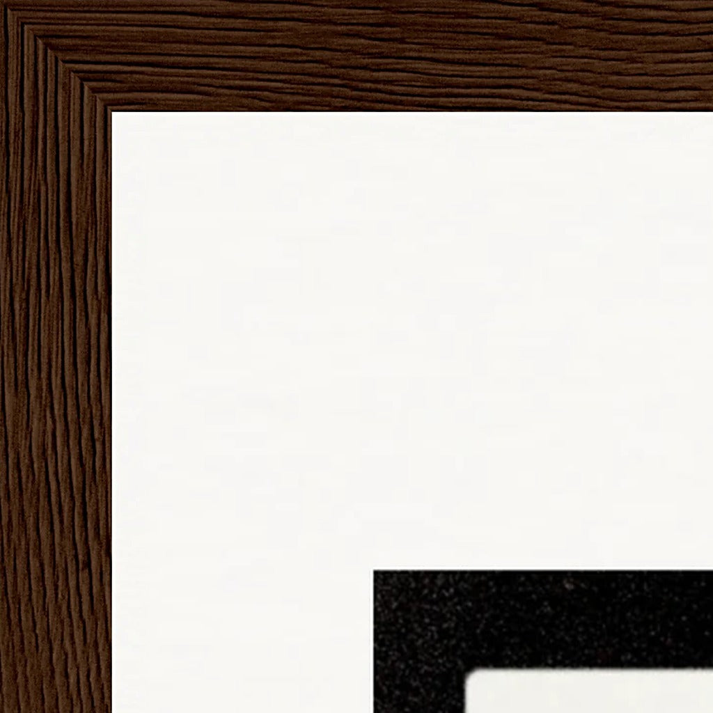 Little Secret Framed print 28x43  cm / XL (11x17″) Dark wood frame corner detail