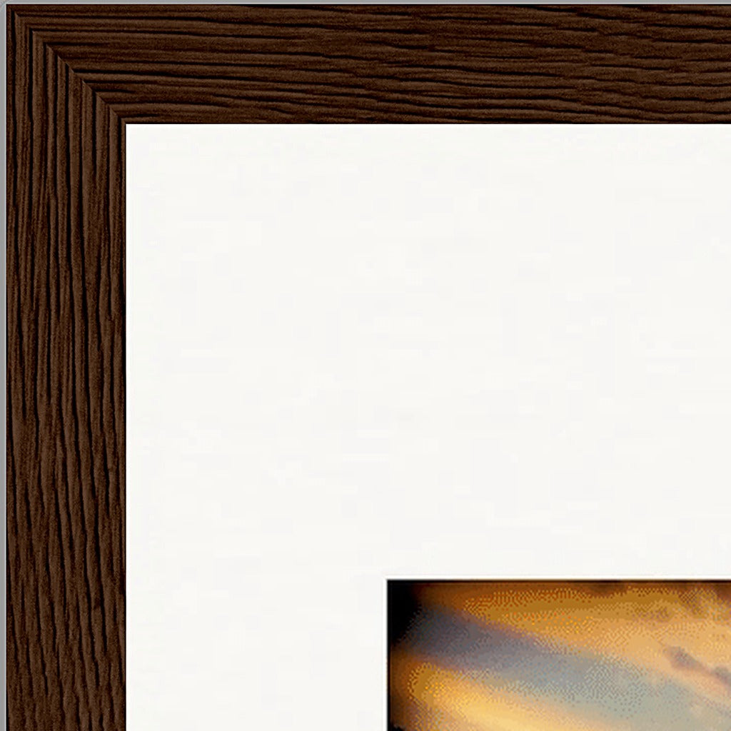 Cosmic Reflections Framed print A3 (29.7 x 42  cm) Dark wood frame corner detail