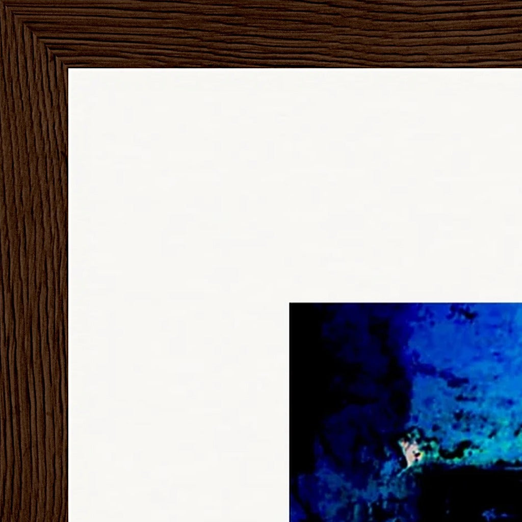 Web of Colours Framed print A3 (29.7 x 42  cm) Dark wood frame corner detail