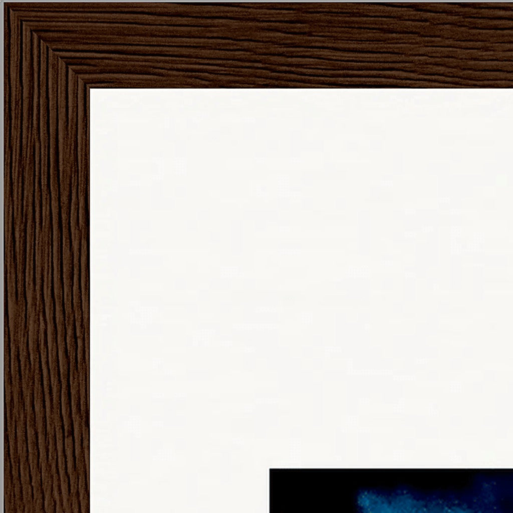 Bubbles and Sky Sticks Framed print A3 (29.7 x 42  cm) Dark wood frame corner detail