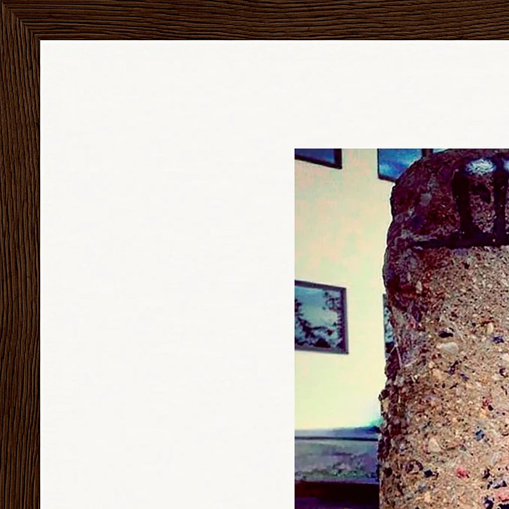 Wash It Framed print A3 (29.7 x 42  cm) Dark wood frame corner detail