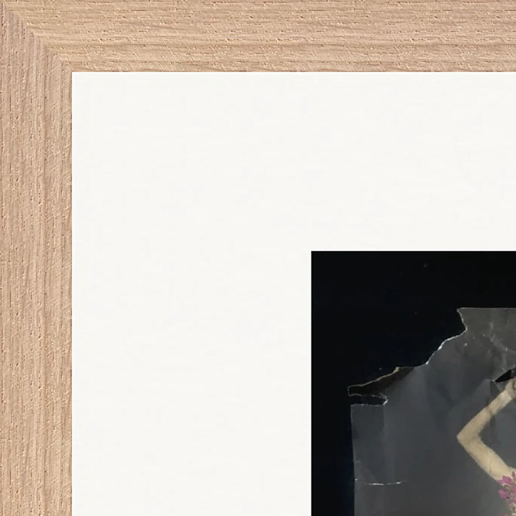 Never too Late Framed print A3 (29.7 x 42  cm) Wood frame corner detail