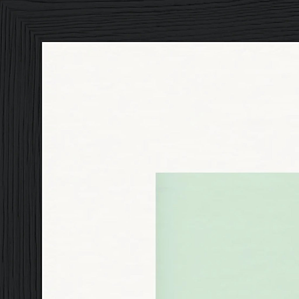 Lacey Leg Framed print 30x30 cm / 12x12″ Black frame corner detail