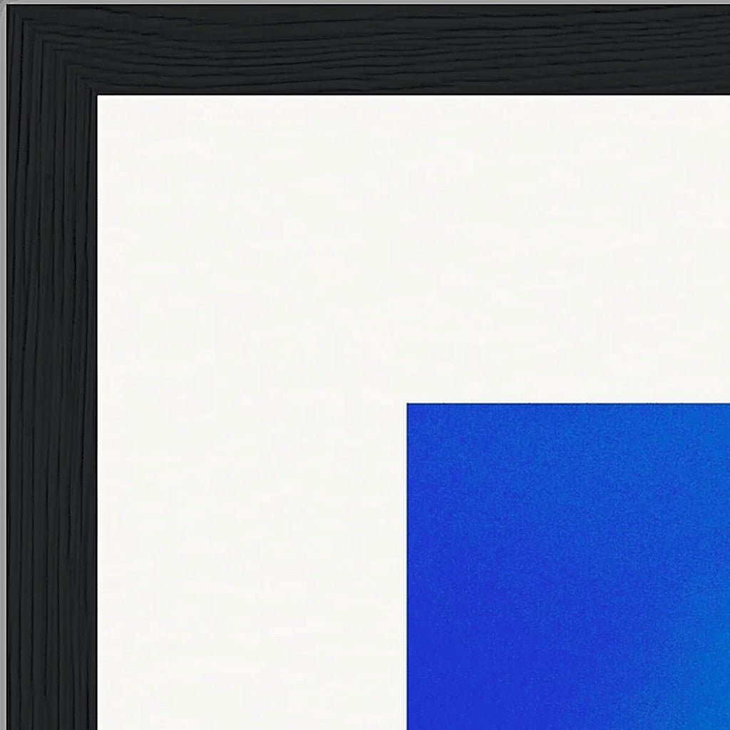 Nocturne Velvet Framed print 30x30 cm / 12x12″ Black frame corner detail