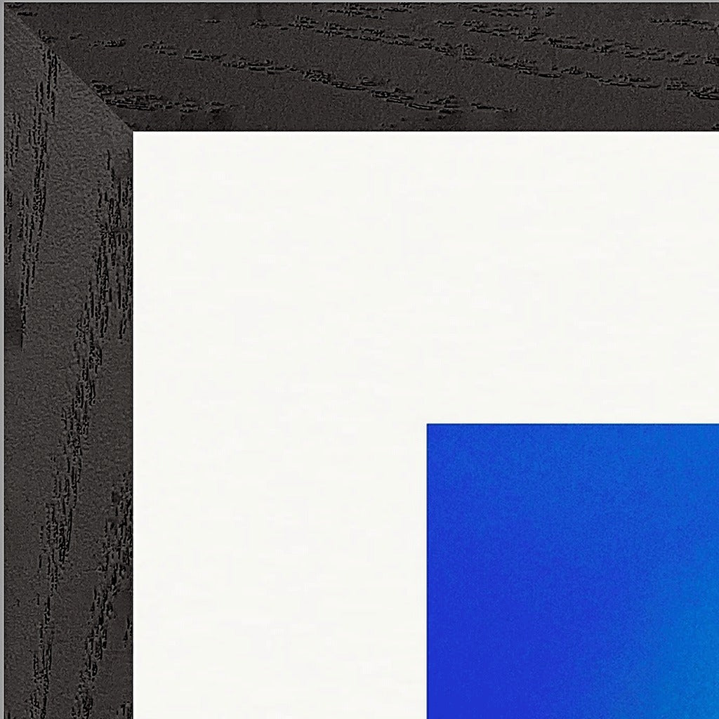 Nocturne Velvet Framed print 30x30 cm / 12x12″ Black frame corner detail