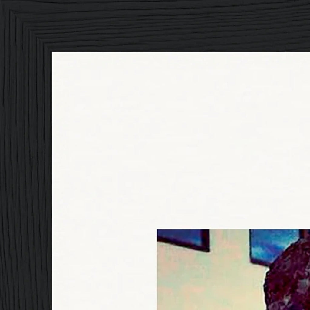 Wash It Framed print 30x30 cm / 12x12″ Black frame corner detail