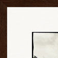 Ready to Fly Framed print 30x30 cm / 12x12″ Dark wood frame corner detail