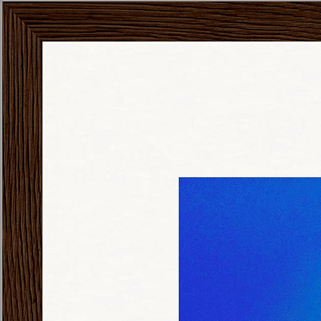 Nocturne Velvet Framed print 30x30 cm / 12x12″ Dark wood frame corner detail