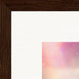 Indigo Sky Framed print 30x30 cm / 12x12″ Dark wood frame corner detail