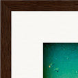 Underwater Flight Framed print 30x30 cm / 12x12″ Dark wood frame corner detail