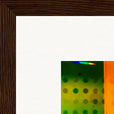 In the Eye Framed print 30x30 cm / 12x12″ Dark wood frame corner detail