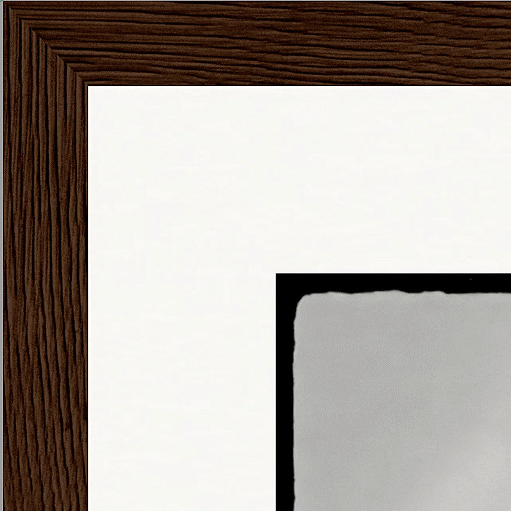 Circle of Life Framed print 30x30 cm / 12x12″ Dark wood frame corner detail
