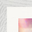 Indigo Sky Framed print 30x30 cm / 12x12″ White frame corner detail