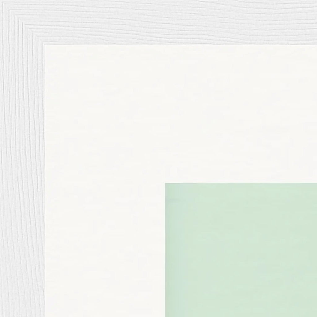 Lacey Leg Framed print 30x30 cm / 12x12″ White frame corner detail