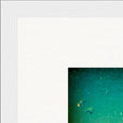 Underwater Flight Framed print 30x30 cm / 12x12″ White frame corner detail