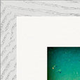 Underwater Flight Framed print 30x30 cm / 12x12″ White frame corner detail