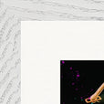 Dancing in Colours Framed print 30x30 cm / 12x12″ White frame corner detail