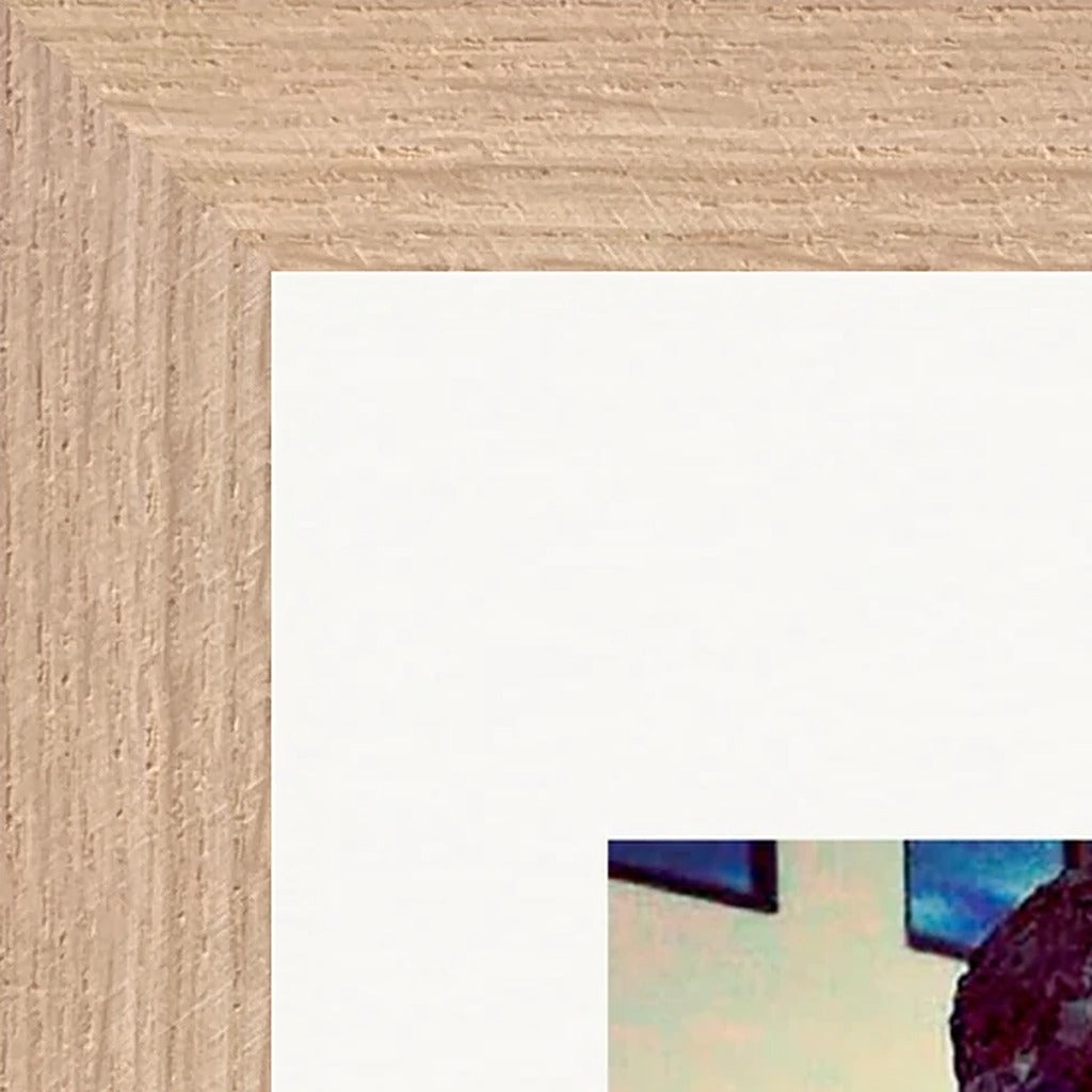 Wash It Framed print 30x30 cm / 12x12″ Wood frame corner detail