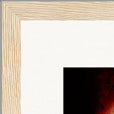 Chromatic Kiss Framed print 30x30 cm / 12x12″ Wood frame corner detail