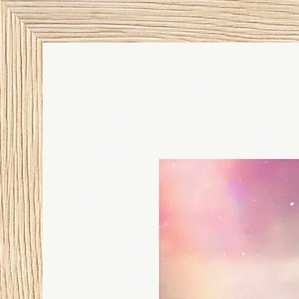Indigo Sky Framed print 30x30 cm / 12x12″ Wood frame corner detail