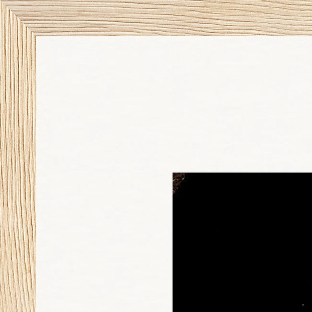 Face It Framed print 30x30 cm / 12x12″ Wood frame corner detail