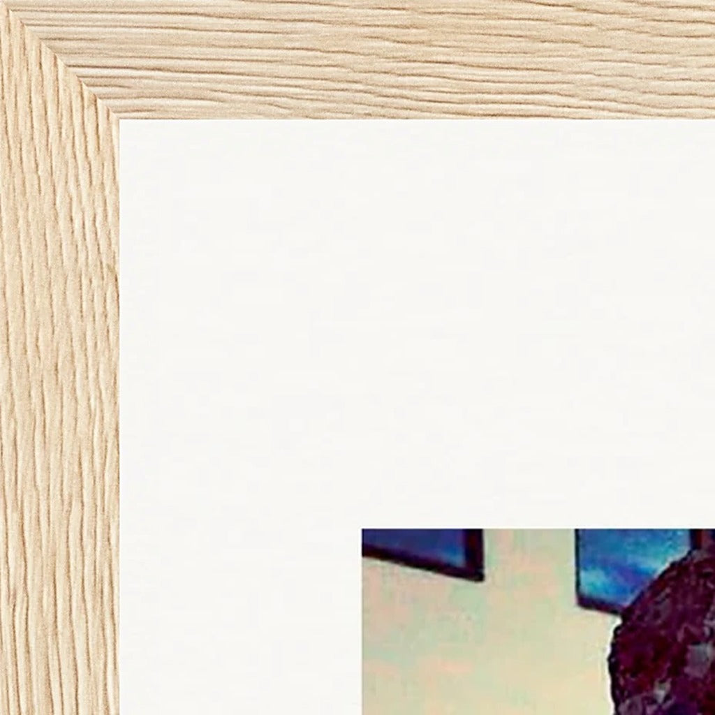 Wash It Framed print 30x30 cm / 12x12″ Wood frame corner detail