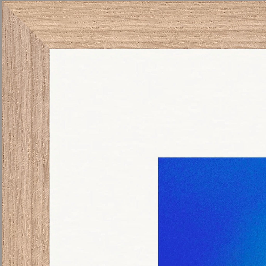Nocturne Velvet Framed print 30x30 cm / 12x12″ Wood frame corner detail