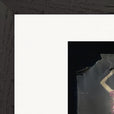 Never too Late Framed print 30x40 cm / 12x16″ Black frame corner detail